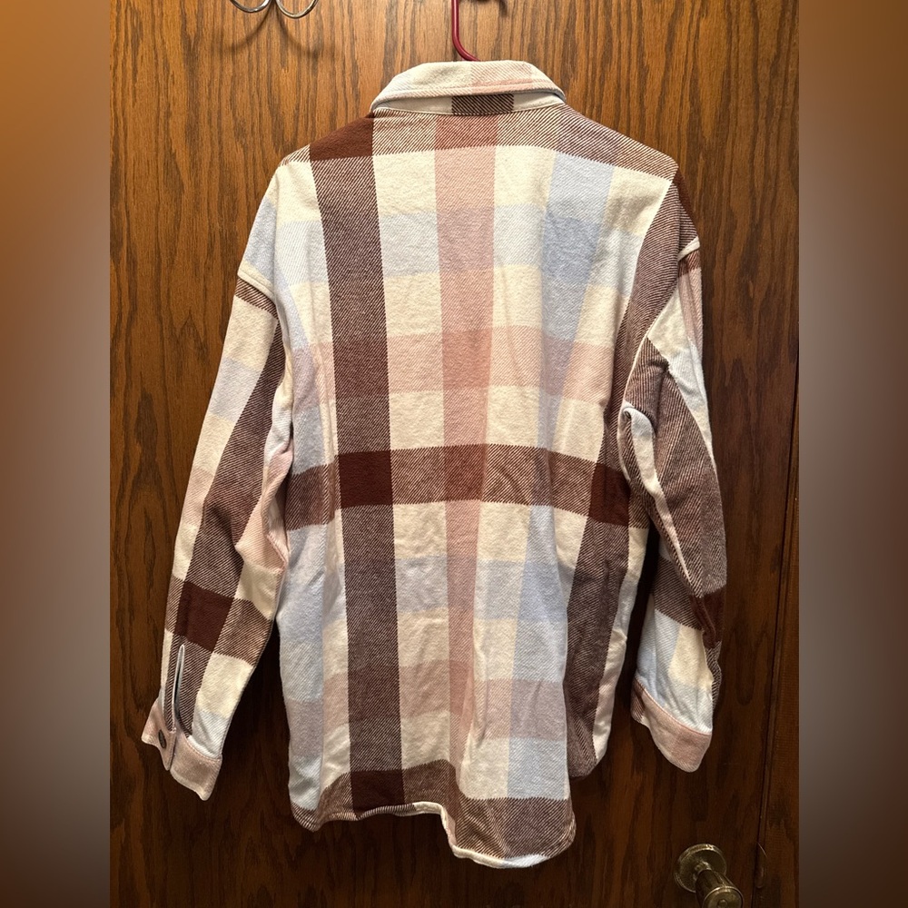 Plaid Button-Up Shacket - image 4